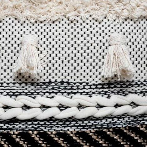 ATMOSPHERA, CRATEUR D'INTRIEUR Coussin Déco "Lurex" 45x45cm Noir & Blanc 5 ATMOSPHERA, CRATEUR D'INTRIEUR Coussin Déco "Lurex" 45x45cm Noir & Blanc – Image 5