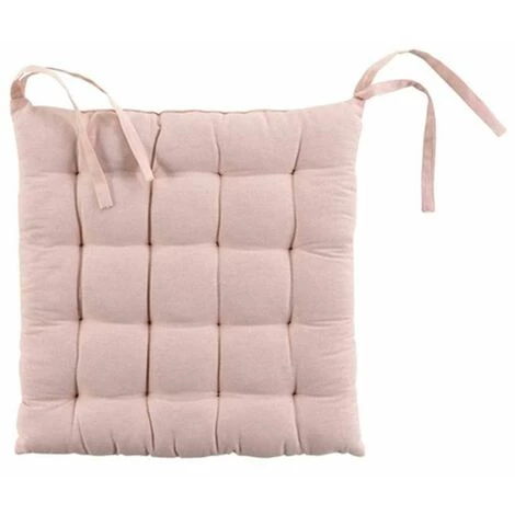 Paris Prix - Galette De Chaise "initia" 40x40cm Rose & Gris 4 Paris Prix - Galette De Chaise "initia" 40x40cm Rose & Gris – Image 4