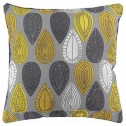 Paris Prix - Coussin Déco "palpito" 60x60cm Jaune & Anthracite