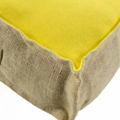 Paris Prix - Coussin De Sol Jute "belita" 45x45cm Jaune -France Coussin et housse de coussin Soldes Boutique 36892488 4
