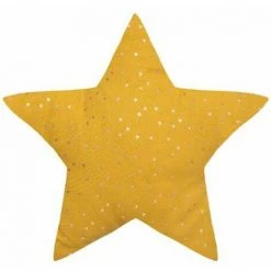 ATMOSPHERA FOR KIDS Coussin Enfant "Berlingot Étoile" 40x40cm Ocre