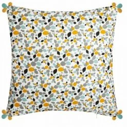 ATMOSPHERA Housse De Coussin Razzo 3 Pompoms - 40 X 40 Cm