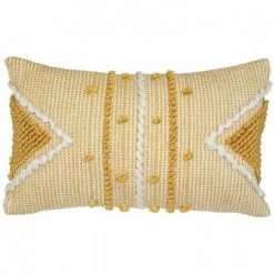 ATMOSPHERA Coussin Recycle Row - 30 X 50 Cm - Ocre