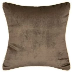 ATMOSPHERA, CRÉATEUR D'INTÉRIEUR Coussin Velours 40x40 Cm Or Suite Kaki - Marron -France Coussin et housse de coussin Soldes Boutique 37535579 3