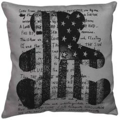 Paris Prix - Coussin Déco Lulu Flag Bear Gris 40x40cm