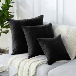 BETTERLIFE Lot De 2 Housse De Coussin 45x45cm Décoratif Canapé En Chenille Housses Coussin Decoration Chambre Carré Couleur Uni Pour Chaise,Voiture,Bureau, Noir 8 BETTERLIFE Lot De 2 Housse De Coussin 45x45cm Décoratif Canapé En Chenille Housses Coussin Decoration Chambre Carré Couleur Uni Pour Chaise,Voiture,Bureau, Noir -France Coussin et housse de coussin Soldes Boutique 37660729 4