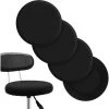 BARES Tabouret De Bar Rond Couvre Tabouret Lavable Coussin Housse élastique Chaise De Bar Couvre Pour Chaise 14-17 Pouces (noir, 4)