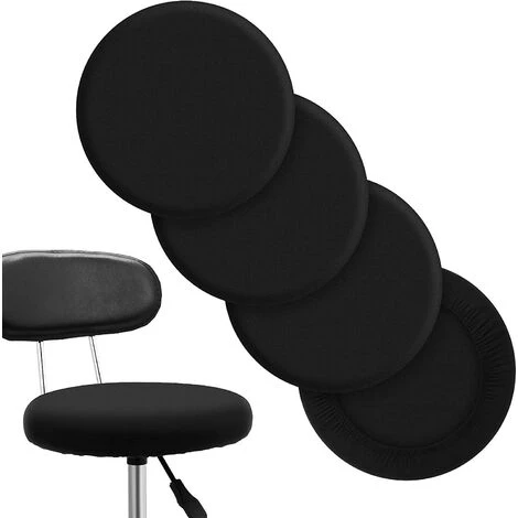 BARES Tabouret De Bar Rond Couvre Tabouret Lavable Coussin Housse élastique Chaise De Bar Couvre Pour Chaise 14-17 Pouces (noir, 4) 1 BARES Tabouret De Bar Rond Couvre Tabouret Lavable Coussin Housse élastique Chaise De Bar Couvre Pour Chaise 14-17 Pouces (noir, 4)