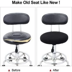 BARES Tabouret De Bar Rond Couvre Tabouret Lavable Coussin Housse élastique Chaise De Bar Couvre Pour Chaise 14-17 Pouces (noir, 4) 7 BARES Tabouret De Bar Rond Couvre Tabouret Lavable Coussin Housse élastique Chaise De Bar Couvre Pour Chaise 14-17 Pouces (noir, 4) -France Coussin et housse de coussin Soldes Boutique 37669740 3