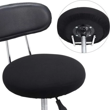 BARES Tabouret De Bar Rond Couvre Tabouret Lavable Coussin Housse élastique Chaise De Bar Couvre Pour Chaise 14-17 Pouces (noir, 4) 5 BARES Tabouret De Bar Rond Couvre Tabouret Lavable Coussin Housse élastique Chaise De Bar Couvre Pour Chaise 14-17 Pouces (noir, 4) – Image 5