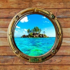 AG ART Coussin Hublot De Bateau - 45 Cm X 45 Cm - Multicolor