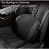 ASUPERMALL Coussin De Dos En Mousse A Memoire De Forme D'Oreiller De Soutien Lombaire De Siege De Voiture Pour Le Soulagement De La Douleur A La Taille Et Aux Hanches, Noir - Black