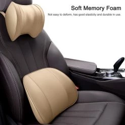 ASUPERMALL Coussin De Dos En Mousse A Memoire De Forme D'Oreiller De Soutien Lombaire De Siege De Voiture Pour Le Soulagement De La Douleur A La Taille Et Aux Hanches, Noir - Black -France Coussin et housse de coussin Soldes Boutique 38397385 4
