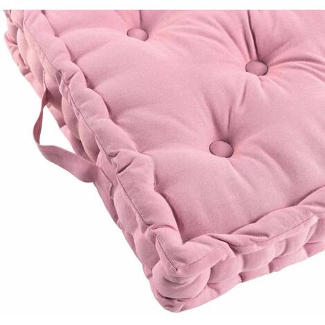 Paris Prix - Coussin De Sol Déco "panama" 60x60cm Rose Dragée 2 Paris Prix - Coussin De Sol Déco "panama" 60x60cm Rose Dragée – Image 2