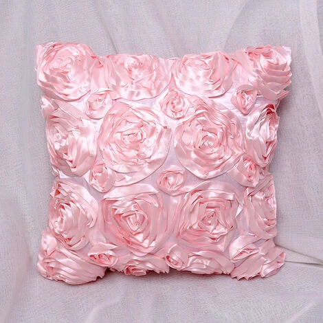 ECHOO 1x Oreiller Décoratif En Polyester Housse D'oreiller Environ 45 * 45cm Imitation Roses En Fleurs Forme Housse De Coussin Design, Accessoires De Maison Pour Décorer Un Canapé-lit Ou Une Voiture, Rose 1 ECHOO 1x Oreiller Décoratif En Polyester Housse D'oreiller Environ 45 * 45cm Imitation Roses En Fleurs Forme Housse De Coussin Design, Accessoires De Maison Pour Décorer Un Canapé-lit Ou Une Voiture, Rose