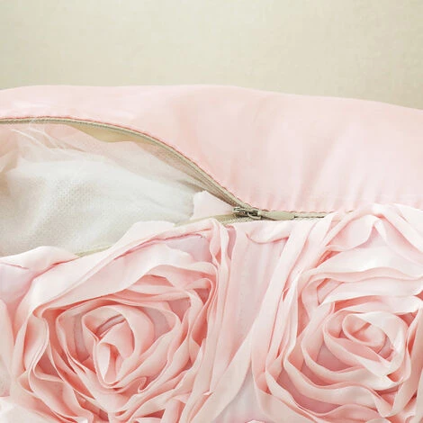 ECHOO 1x Oreiller Décoratif En Polyester Housse D'oreiller Environ 45 * 45cm Imitation Roses En Fleurs Forme Housse De Coussin Design, Accessoires De Maison Pour Décorer Un Canapé-lit Ou Une Voiture, Rose 2 ECHOO 1x Oreiller Décoratif En Polyester Housse D'oreiller Environ 45 * 45cm Imitation Roses En Fleurs Forme Housse De Coussin Design, Accessoires De Maison Pour Décorer Un Canapé-lit Ou Une Voiture, Rose – Image 2