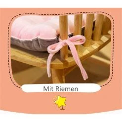 ECHOO Lot De 2 Coussins D'assise, Coussins De Chaise Avec Rubans, Coussins Velours, Coussin D'assise, Coussin De Chaise Pour Intérieur Et Extérieur (rose, Carré 40x40 Cm) -France Coussin et housse de coussin Soldes Boutique 38714999 4