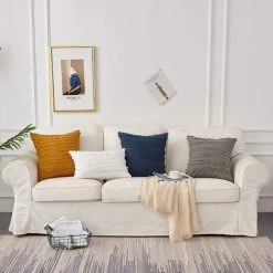 AIDUCHO Housses De Coussin Pour Canapé-lit, Oreillers Décoratifs En Coton Et Lin, Housses De Coussin, 18 X 18 Pouces, Lot De 2 Kaki -France Coussin et housse de coussin Soldes Boutique 39019278 2