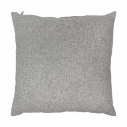 MEUBLETMOI Coussin Chambray En Polyester Gris Clair 45 X 45 Cm - BES 4841 - Gris