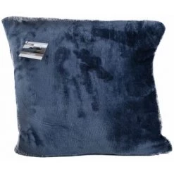 TOILINUX Coussin Luxe Alaska 45 X 45 Cm - Longueur 30 Cm, Largeur 30 Cm, Hauteur 45 Cm - Bleu