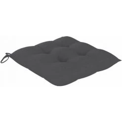 HAPPYSHOPPING Coussins De Chaise 2 Pcs Anthracite 40x40x7 Cm Tissu -France Coussin et housse de coussin Soldes Boutique 39442047 3