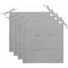 HAPPYSHOPPING Coussins De Chaise De Jardin 4 Pcs Gris 40x40x4 Cm