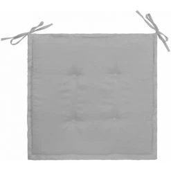 HAPPYSHOPPING Coussins De Chaise De Jardin 4 Pcs Gris 40x40x4 Cm -France Coussin et housse de coussin Soldes Boutique 39444637 3