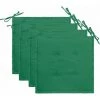 HAPPYSHOPPING Coussins De Chaise De Jardin 4 Pcs Vert 40x40x4 Cm