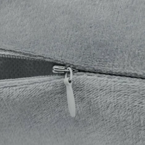 HAPPYSHOPPING Housse De Coussin 4 Pcs Velours 50 X 50 Cm Gris 2 HAPPYSHOPPING Housse De Coussin 4 Pcs Velours 50 X 50 Cm Gris – Image 2