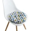 TRIOMPHE Coussin De Chaise Imprimé Doux Classe Bureau Galette De Chaise 40x40cm Rond-Triangle Multicolore