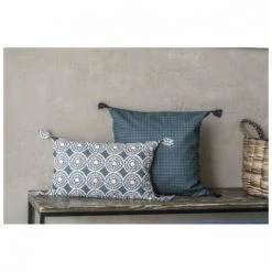 MOORISH IDOL CARO - Housse De Coussin - Imprimé Petits Carreaux - Style Vintage - 4 Pompons - 100% Coton - Carrée - 50X50 CM - Pétrole Whashed Black Pompons Washed Black 7 MOORISH IDOL CARO - Housse De Coussin - Imprimé Petits Carreaux - Style Vintage - 4 Pompons - 100% Coton - Carrée - 50X50 CM - Pétrole Whashed Black Pompons Washed Black -France Coussin et housse de coussin Soldes Boutique 39514126 4