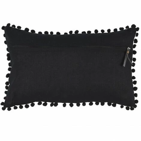 MOORISH IDOL ESSAOUIRA - Housse De Coussin - Motif Tribal Original Et Pompons - Fabrication Artisanale En Inde - Lavable En Machine 30°C - Naturel - 50x30 CM 3 MOORISH IDOL ESSAOUIRA - Housse De Coussin - Motif Tribal Original Et Pompons - Fabrication Artisanale En Inde - Lavable En Machine 30°C - Naturel - 50x30 CM – Image 3