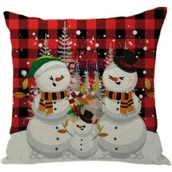 LANGRAY 4PCS Thème De Noël Housse De Coussin Taie D'oreiller De Flocon De Neige Taie D'oreiller De Noël Noël Housse De Coussin Oreiller De Noël Taie D'oreiller De Noel Pour Canape A21
