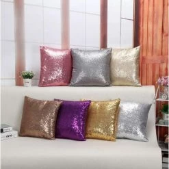 ECHOO 1x Paillettes De Mode Coussin De Couleur Pure Canapé Carré Canapé-lit Déco Paillettes Taie D'oreiller 40 * 40cm Pour Home Office Café Hôtel Ou Restaurant, Série De Housses De Coussin, Or 8 ECHOO 1x Paillettes De Mode Coussin De Couleur Pure Canapé Carré Canapé-lit Déco Paillettes Taie D'oreiller 40 * 40cm Pour Home Office Café Hôtel Ou Restaurant, Série De Housses De Coussin, Or -France Coussin et housse de coussin Soldes Boutique 39607485 4