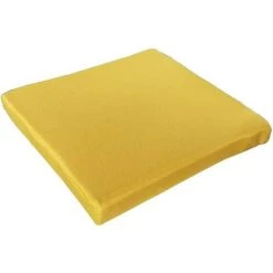 ECHOO Coussins D'assise Coussin Carré En Coton Et Lin De Couleur Unie Coussin De Chaise Antidérapant Coussin Lounge Pour Assise Épaissir Coussin De Sol Tatami Doux Coussins Pour Maison 40 * 40 CM，Jaune Citron