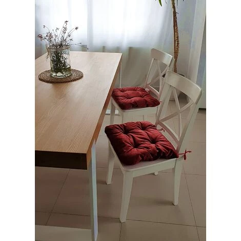 BETTERLIFE Ensemble Textile De 2 Coussins De Chaise 40x40 Cm Avec Rubans Coussins D'assise De Chaise De Jardin Coussins D'assise De Jardin Coussin Pour Chaises Et Bancs Coussins Matelassés Ensemble De Coussins De Chaise Coussins De Sol Fabriqués à La Main En 4 BETTERLIFE Ensemble Textile De 2 Coussins De Chaise 40x40 Cm Avec Rubans Coussins D'assise De Chaise De Jardin Coussins D'assise De Jardin Coussin Pour Chaises Et Bancs Coussins Matelassés Ensemble De Coussins De Chaise Coussins De Sol Fabriqués à La Main En – Image 4