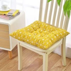 TRIOMPHE 2 Coussins De Siège 40x40cm, Coussins De Chaise Pour Intérieur Et Extérieur - Décoration De Mobilier De Jardin Coussins De Chaise. (grille Dorée)