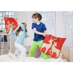 ECHOO 4 Pièces De Taie D'oreiller De Noël Housse De Coussin En Coton Et Lin Dessin Animé Mignon Décoration D'oreiller De Noël Canapé De Voiture 45x45 Cm (noyau D'oreiller Non Inclus)A 9 ECHOO 4 Pièces De Taie D'oreiller De Noël Housse De Coussin En Coton Et Lin Dessin Animé Mignon Décoration D'oreiller De Noël Canapé De Voiture 45x45 Cm (noyau D'oreiller Non Inclus)A -France Coussin et housse de coussin Soldes Boutique 39711809 5