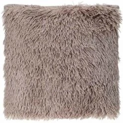 ATMOSPHERA, CRŽATEUR D'INTŽRIEUR Coussin Imitation Fourrure "Long" 45x45cm Taupe