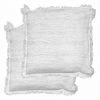 MEUBLETMOI Lot De 2 Coussins à Franges En Coton Naturel 40 X 40 Cm - YAKARI 3709 - Blanc