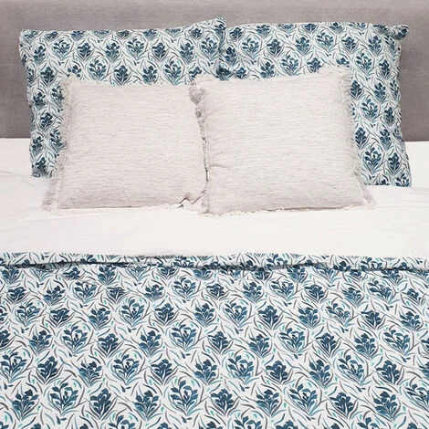 MEUBLETMOI Lot De 2 Coussins à Franges En Coton Naturel 40 X 40 Cm - YAKARI 3709 - Blanc 4 MEUBLETMOI Lot De 2 Coussins à Franges En Coton Naturel 40 X 40 Cm - YAKARI 3709 - Blanc – Image 4