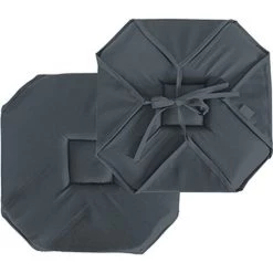 ENJOY HOME Galette à Rabats Polyester CHABY 40 X 40 Cm - GRIS FONCE
