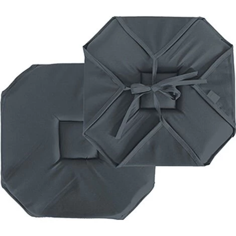 ENJOY HOME Galette à Rabats Polyester CHABY 40 X 40 Cm - GRIS FONCE 1 ENJOY HOME Galette à Rabats Polyester CHABY 40 X 40 Cm - GRIS FONCE
