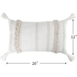 BEARSU Housses De Coussin Modernes - Simples Et Géométriques - Tricotées - Décoratives - Beige - Pour Canapé Et Salon -France Coussin et housse de coussin Soldes Boutique 40002203 5