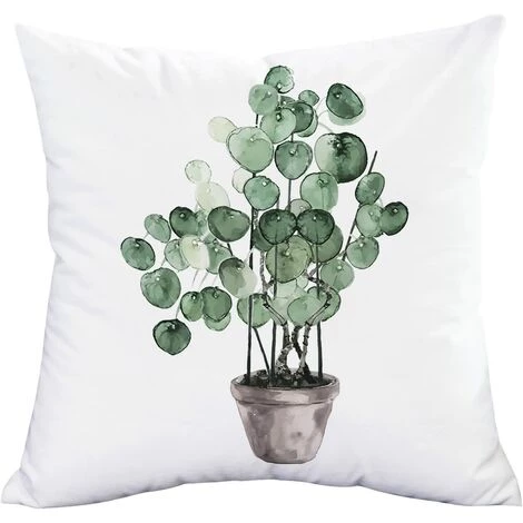 BARES Housse De Coussin Ensemble De 4 Plantes Vertes Housse De Coussin Décoratif Housse De Coussin Carrée Housse De Coussin 3 BARES Housse De Coussin Ensemble De 4 Plantes Vertes Housse De Coussin Décoratif Housse De Coussin Carrée Housse De Coussin – Image 3