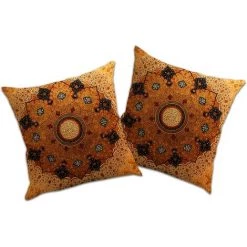 ILOVEMILAN 2 Taies Oreiller Aspect Lin 45x45cm Pour Décorer Coussins, Oreillers, Coussins De Canapé, Housses De Coussins, Imprimés Mandalas Et Styles Ethniques