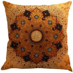 ILOVEMILAN 2 Taies Oreiller Aspect Lin 45x45cm Pour Décorer Coussins, Oreillers, Coussins De Canapé, Housses De Coussins, Imprimés Mandalas Et Styles Ethniques -France Coussin et housse de coussin Soldes Boutique 40103695 3