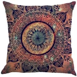 ILOVEMILAN 2 Taies Oreiller Aspect Lin Utilisées Pour La Décoration Oreillers, Oreillers, De Coussins De Canapé, De Taies Oreiller, Imprimés De Mandala Et De Style Ethnique Bohème De Plage -France Coussin et housse de coussin Soldes Boutique 40103698 3