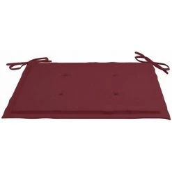 HAPPYSHOPPING Coussins De Chaise De Jardin 2 Pcs Bordeaux 40x40x4 Cm Tissu -France Coussin et housse de coussin Soldes Boutique 40267655 3