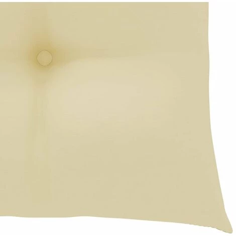 HAPPYSHOPPING Coussins De Chaise 2 Pcs Blanc Creme 40x40x7 Cm Tissu 5 HAPPYSHOPPING Coussins De Chaise 2 Pcs Blanc Creme 40x40x7 Cm Tissu – Image 5